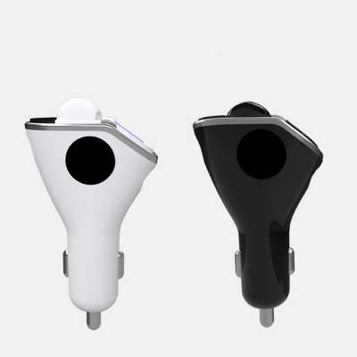 Fashionable convenient 3 in 1 bluetooth headset mobile device car charger automobile accessories charger