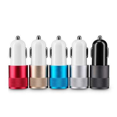 Wholesale cheap price new car charge double USB aluminum alloy 2A mini car charger